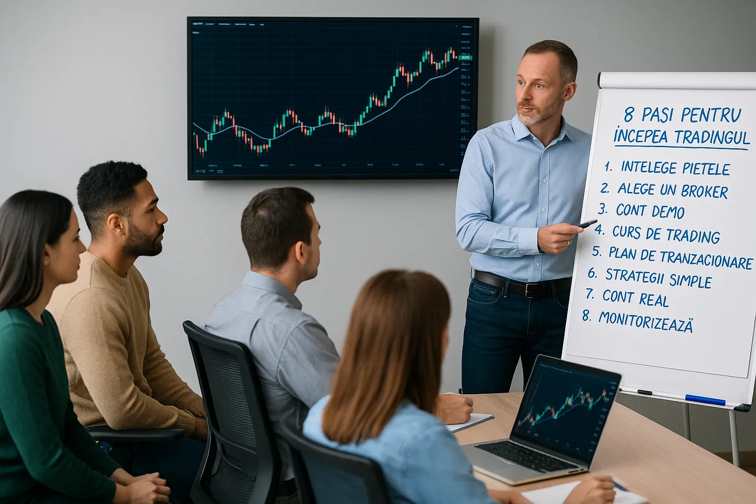 8 pași pentru a începe tradingul online
